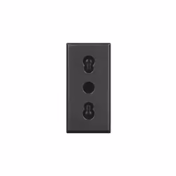 Prise 2P+T 10/16A 250 Vac - bypass entraxe 19mm et 26mm - prises blindées - anthracite