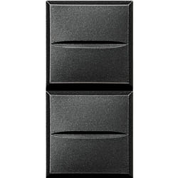 Double poussoir Axolute no/no 10A 250V Connexion auto Anthracite 1 mod. Bticino HS4036