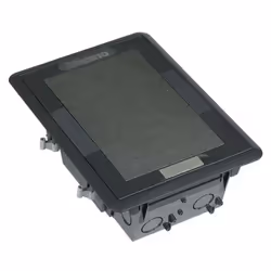 Tourelle rétractable Bticino, capacité 8/10 modules. Couvercle avec compartiment personnalisable et poignée ergonomique. Dime ...