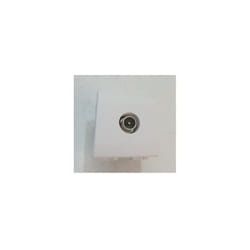 Prise tv simple ø 9.52mm blanche 2 modules LivingLight Bticino N4202D/2
