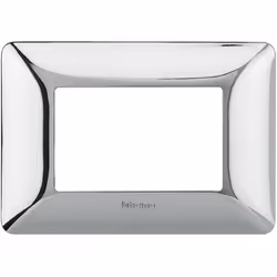 BTicino AM4803GCR Plaque 3 Modules Chrome Poli