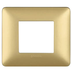 Plaque Bticino Matix 2 modules d'or AM4802MGL