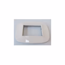 Plaque de finition elliptique blanc Métallisé 3 Modules pour appareillage mural Axolute BTICINO HB4803HD AXO PLAQ.ELIP 3M MET ...