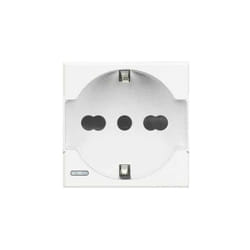 Bticino - HD4140A16 série Axolute - Prise schuko italienne / allemande 2P + t 16A - blanc