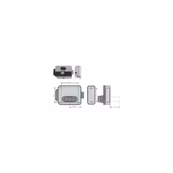 50 mm Serrure multiple 70 (NF5015/1Z) avec bouton interne galvanisé réversible entraxe réglable de 50 mm à 70 mm gâche réglab ...