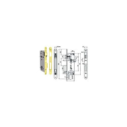 Yale - Serrure à mortaise à cylindre à bord rond 52X - mm.35 - 1 jet (Y5262035)