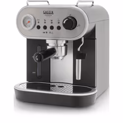 Gaggia Machine espresso manuelle RI8525/01, Machine à expresso, 1,4 L, Dosette de café, 1900 W, Noir, Acier inoxydable