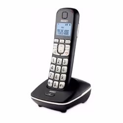 Saiet ERGO, Téléphone DECT, Combiné sans fil, Haut-parleur, 50 entrées, Identification de l'appelant, Noir