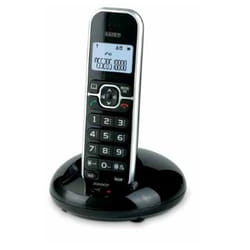 Saiet LEM Téléphone DECT Identification de l'appelant Noir, Argent