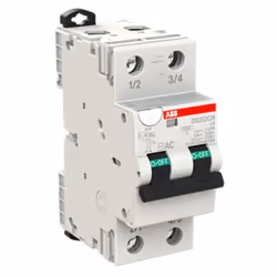 Interrupteur magnétothermique différentiel Abb, avec les caractéristiques suivantes : Tension assignée d'emploi : selon IEC 6 ...