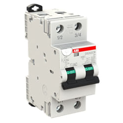 ABB - Interrupteur magnétothermique différentiel 2 pôles 6A 30mA ac type 6kA 2 modules DS202CRC6AC30
