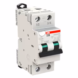 Interrupteur magnétothermique différentiel Abb, avec les caractéristiques suivantes : Tension assignée d'emploi : selon IEC 6 ...