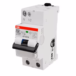 ABB DS201 L C20 AC30-L, Disjoncteur différentiel, Type C, IP2X