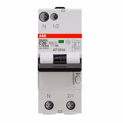 ABB DS201 L C20 AC30-L coupe-circuits Disjoncteur différentiel Type C 1+N