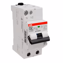 ABB DS201 L C20 AC30-L coupe-circuits Disjoncteur différentiel Type C 1+N
