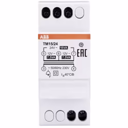 Description générale Transformateur de sonnerie modulaire TM 15/24, conçu pour une alimentation en faible tension (SELV). Ce  ...
