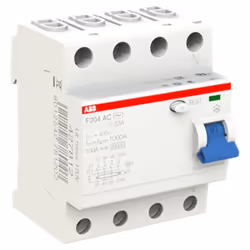 Interrupteur différentiel pur (disjoncteur) Abb, série F204, 4 modules, connexion DIN (universel pour tout tableau du marché) ...