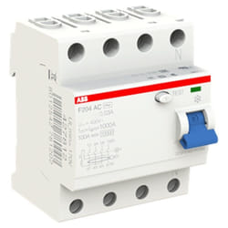 ABB - Interrupteur Différentiel F200, 4 Pôles, 40A, 30mA, Type ac ( Prix pour 1 )