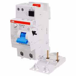 Bloc différentiel (disjoncteur) Abb série DDA202, avec les caractéristiques suivantes : 2 modules Connexion DIN (universelle  ...