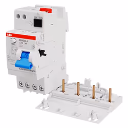 Bloc différentiel (disjoncteur) Abb série DDA204, avec les caractéristiques suivantes 2 modules Connexion DIN (universelle po ...