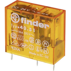 Finder - 40.51.8.024.0300 Relais pour circuits imprimés 24 v/ac 10 a 1 no (t) 1 pc(s)