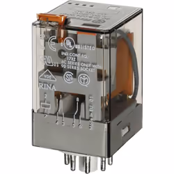 description Relais enfichable industriel 2 inverseurs pour 10 A / 250 V AC, matériau de contact AgNi, données de bobine 110 V ...