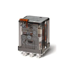 Finder - série 55 - relais industrial 240 vac 4 contacts 5 a bouton + indicateur 553482000000