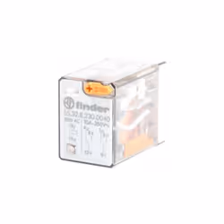 Tension de bobine = 230V c.a. Configuration de contact = 2 RT Type de montage = Enfichable Courant de commutation = 10A Accro ...