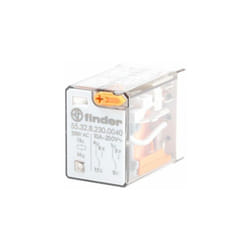 Finder - 55 Series Relais de puissance 2 rt, bobine 230V c.a. Enfichable 1.5W ( Prix pour 1 )