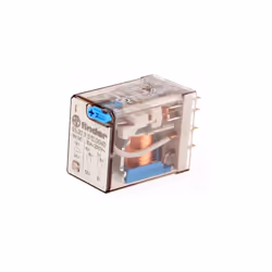 Tension de bobine = 12V c.c. Configuration de contact = 2 RT Type de montage = Enfichable Courant de commutation = 10A Accroc ...