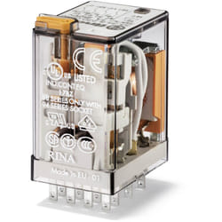 Finder - Relais industriel 4RT 7A 60V ac bouton test et indicateur mécanique 084909 553480600040