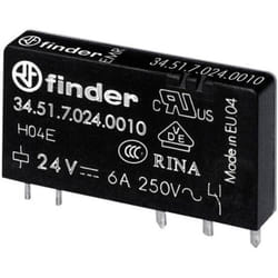 34.51.7.005.4310 Relais pour circuits imprimés 5 v/dc 6 a 1 no (t) 1 pc(s) - Finder