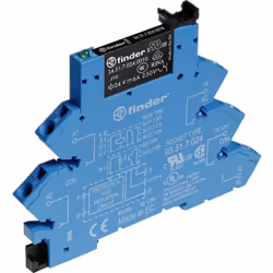 description Relais de couplage pour rail DIN avec bornes à ressort 1 inverseur 6 A / 250 V AC tension bobine 6 V DC, matériau ...
