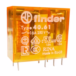 Mini relais pour PCB et plug-in Finder, avec les caractéristiques suivantes : Tension de la bobine 12V AC (50/60Hz) (courant ...