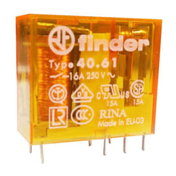 Finder - Mini Relais 1 inverseur 16A bobine 12VAC alternatif 406180120000