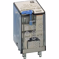 description Relais enfichable miniature 2 inverseurs pour 10 A / 250 V AC, matériau de contact AgNi, données de bobine 24 V D ...