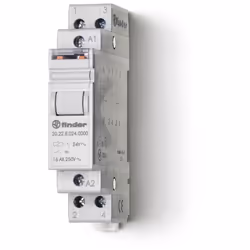 Télérupteur modulaire 2NO 16A 24V DC AgSnO2 266930 FINDER 202290244000Télérupteur modulaire interrupteur bipolaire 2NO 16A 24 ...