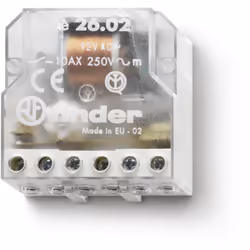 Télérupteur de boîte 2NO 10A 24V AC 281230 FINDER 260280240000Télérupteur électromécanique de boîte bipolaire 2NO 10A 24V AC  ...