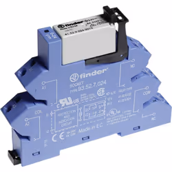 description Relais de couplage pour rail DIN avec bornes à ressort, 2 inverseurs 8 A / 250 V AC tension bobine 12 V DC, matér ...