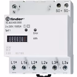 enquête Triphasé 3 x 65 A Homologué MID Largeur 70 mm description Compteurs électroniques d'énergie active pour raccord direc ...