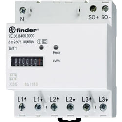 Finder - 7E.36.8.400.0010 Compteur d'énergie triphasé mécanique 65 a conformité mid: oui 1 pc(s) Q53175