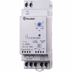 Finder 11.41.8.230.0000, Gris, 16 A, Statut, CE, 230 V, 50 - 60 Hz