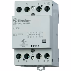 Finder 22.44.0.230.4310, Gris, 40 A, CE, 50 - 60 Hz, -5 - 55 °C