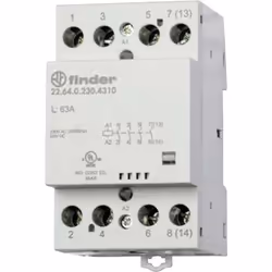enquête Contacteur d'installation pour rail 35 mm 2 N/F et 2 N/O pour 63 A / 440 V AC Matériau de contact AgSnO² Courant d'ap ...