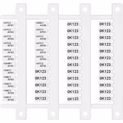 description Plaque d'étiquettes d'inscription avec 48 étiquettes, 6 x 12 mm, pour imprimantes à transfert thermique, optimal ...