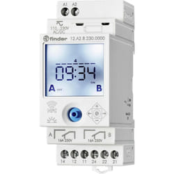 Finder - 12.A2.0.024.0000 Minuterie programme hebdomadaire, programme journalier IP20 fonctionnalité astronomique, progra