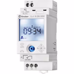description Horloge de commutation électronique avec écran LCD pour montage en série, 1 inverseur pour 16 A / 250 V AC (AC1), ...