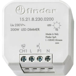 Finder - 15.21.8.230.0200 Variateur encastré Adapté pour ampoule: Lampe led gris clair Y446292