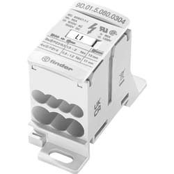 Finder - 9D.01.5.080.0304 Répartiteur blanc 7 pôles 6 mm² 80 a 1000 v/ac, 1500 v/dc Type de conducteur = l, n, pe C894622