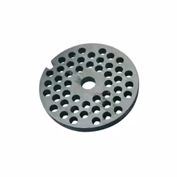 Grille hachoir à main. Epaisseur 4mm. Pour faire mousse de canard diamètre 6 et 8 : pour passage de steak haché et paté diamè ...
